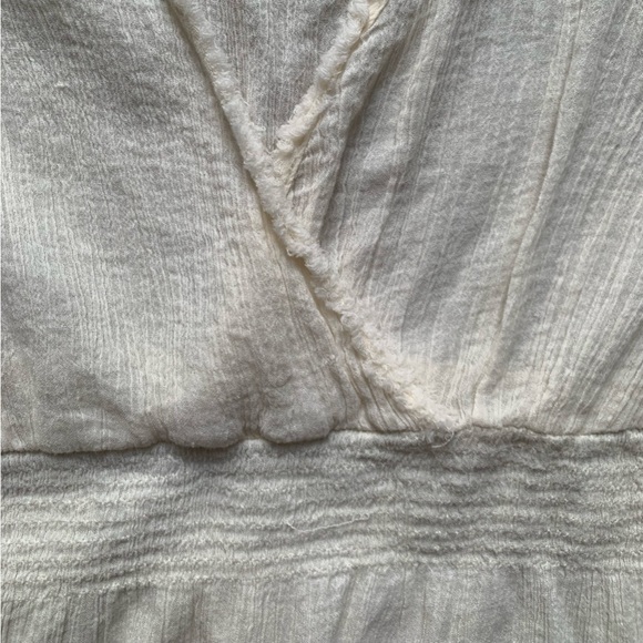 CALVIN KLEIN beige surplice blouse with elastic waste, size xl - Picture 6 of 8